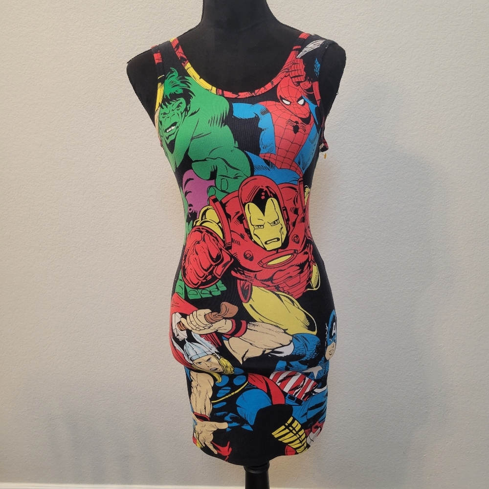Marvel comic tank top dress size small